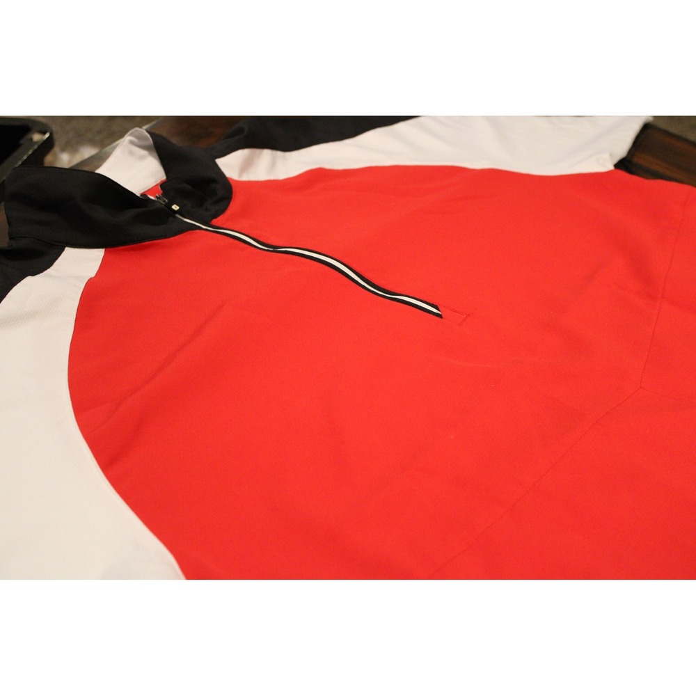 FootJoy Jacket Mens 2XL Red Colorblock 1/4 Zip Golf Windbreaker Osprey Cove